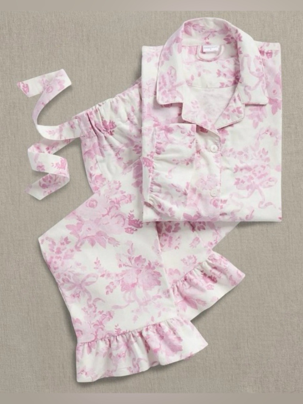 LoveShackFancy x Pottery Barn Teen Organic Cotton Flannel Pajama Pants S